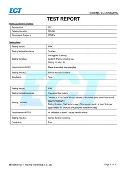 EK IP66 сынау сертификаты